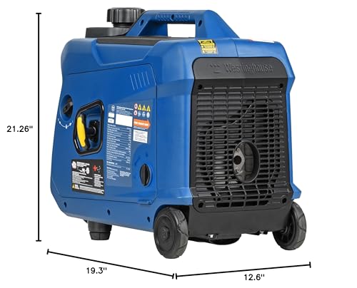Westinghouse 4000 Peak Watt Super Quiet Portable Inverter Generator, Wheel & Handle Kit, RV Ready 30A Outlet, Gas Powered, CO Sensor, Parallel Capable - style: 4000 Watts - Gas Only - Recoil Start