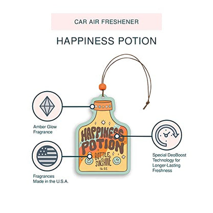 Studio Oh! Kind To All Kinds Set of 2 Hanging Car Air Freshener, Long-Lasting Fragrance, Odor Eliminator, Scented Car Accessory for Auto Interior, Decorative Air Freshener, 4 x 7.5 in