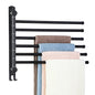 Space Saving Towel Rack JSVER Black Space Saving Towel Holder, Towel Rack Wall Mounted, Swivel Hand Towel Holder, 6-Arms Towel Bar, Towel Racks for Bathroom - color: Black 6 Arms