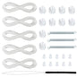 NOVINO RV Blinds Repair Kit for Camper Window, Pleated RV Shade Repair Kit, Camper Blinds String Maintain for Day Night Pleated Window Shade-White - color: White