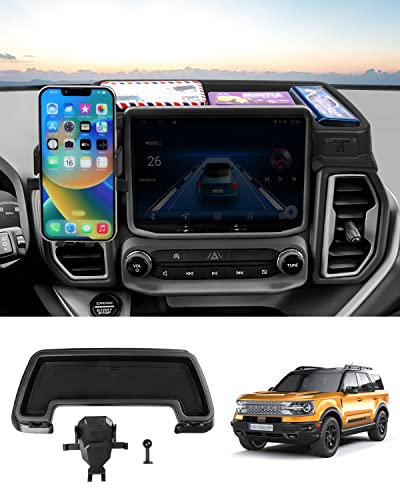 Autorder Phone Holder Mount for Jeep Grand Cherokee 2022 2023 2024 2025/Grand Cherokee L 2021 2022 2023 Center Console Dashboard Organizer with Phone Stand with Anti-Slip Mat - color: 2022-2025 Jeep Grand Cherokee