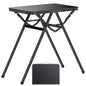 JiGiU Folding Table with Metal Mesh Desktop, Grill Table Camping Table with Carry Handle Adjustable Height (9.7", 28", 18.8"), 180lbs Weight Capacity Outdoor Table for Camp, Cooking, BBQ, RV, Picnic