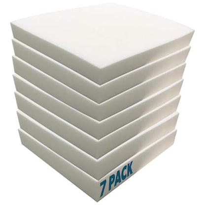 Foamma High Density Upholstery Foam, 1" x 24" x 24" 7-Pack - Couch Cushion Foam Replacement Pad, High Density Pad for Seats, Pillows, Chairs, and Craft Projects - color: High Density, size: 1" x 24" x 24", style: 7 Pack
