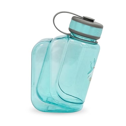 OllyDog OllyBottle Tritan Water Bottle with Detachable Dog Bowl | BPA Free Leakproof | 20oz | Share Water with Your Dog | Hiking Travel Camping (600ML, Aqua Blue) - color: Aqua Blue, size: 600ML