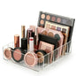 i-laesh 7-Slot Acrylic Makeup Palette Organizer - Clear Makeup Organizer 0.98" Wide Slots, Eyeshadow Holder for Vanity Drawer, Fits Thick Palettes, Blushes, CDs, Anime Badges & Craft Paints