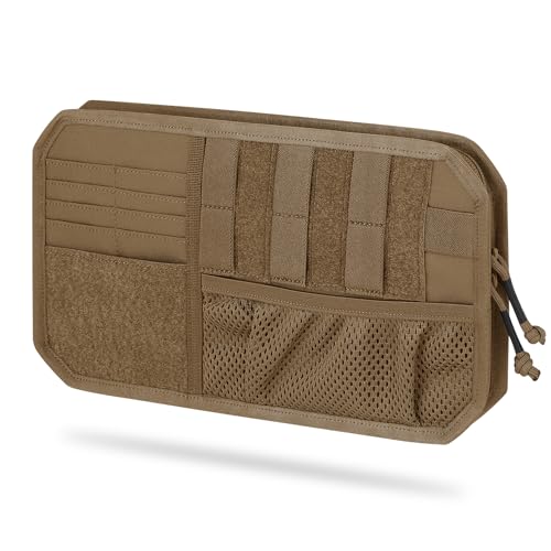 Car Sun Visor Organizer, Tactical Sunvisor Organizers Storage Covers for Trucks, Molle Panel with Pockets Zipper Visor Storage Pouch Accessories, Fits Most Vehicles, SUVs & Jeeps (CB) - color: CB