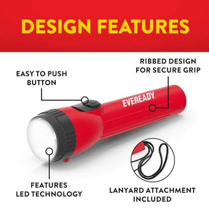 EVEREADY LED Flashlights (8-Pack), Bright Flashlights for Emergencies and Camping Gear, Flash Light with AA Batteries Included, Red/Blue (8-Pack) - color: Blue/Red, size: 8 Pack
