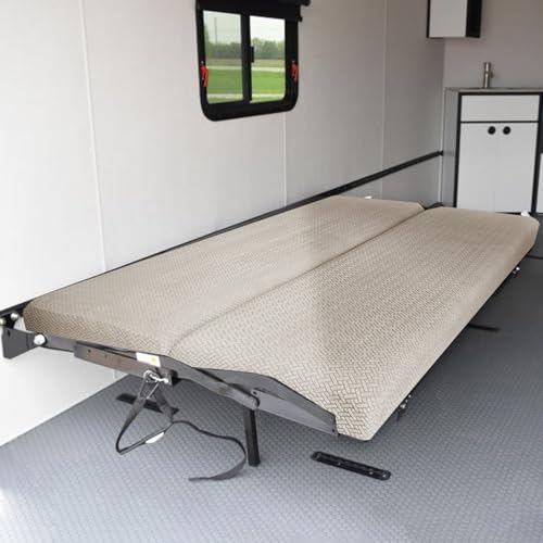 RV Couch Covers for Sofa Bed - 2-Piece Stretchable Backrest & Seat Covers for Jackknife Sleeper Sofas (Khaki) - color: Khaki