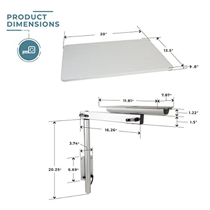 Manufacturers' Select ITC RV Side Table with MOD Table Leg System (Light Grey Table Top w/Silver Table Leg) - color: Light Grey Table Top W/ Silver Table Leg