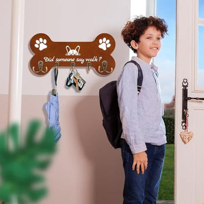 Dog Leash Holder forwall,Coat RackHooks, Mount Storage Organizer (Yellow 2) - color: Yellow 2