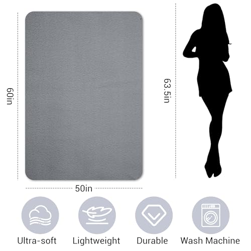 CULVE 24 Pack Fleece Throw Blanket 50x60 - Soft Lightweight Blankets in Bulk for Wedding, Gifts Pet Home Bed Sofa Couch Office Travel(Gray) - color: Gray
