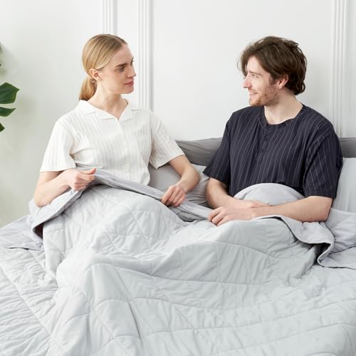 Cozy Bliss Cooling Blanket for Hot Sleepers King Size, Q-Max 0.45 Cooling Comfort, Cold Blankets for Night Sweats Sleeping, Ultra-Cool Lightweight Breathable Summer Blanket for Bed, Mist Grey - color: Cool Grey, size: King (108" x 90")