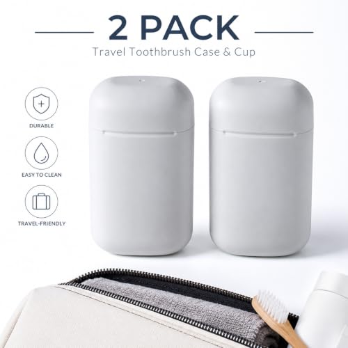 2PCS Leakproof Travel Soap Case with Draining Layer, Portable Soap Container Bar Soap Holder for Traveling Camping Gym Bathroom Shower(Gray)