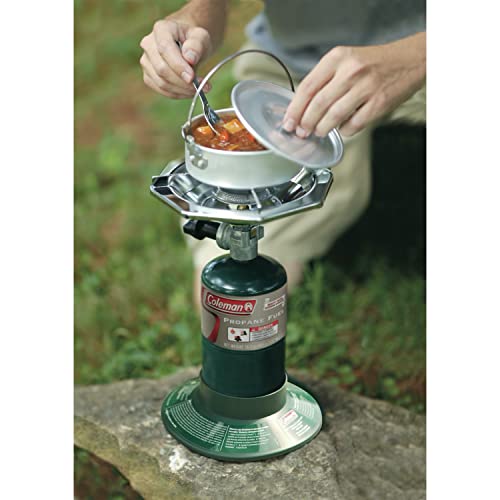 Coleman BottleTop Propane Stove with Adjustable Burner, Portable Camping/Backpacking Cooker with 7650 BTUs of Power for Camping, Tailgating, Grilling, & More - size: 6.62" H x 7.81" W x 7.75" L