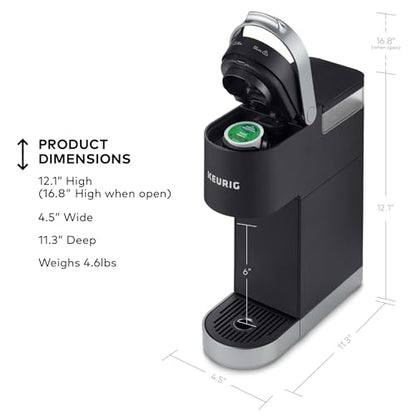 Keurig K-Mini Plus Single Serve K-Cup Pod Coffee Maker, with 6 to 12oz Brew Size, Stores up to 9 K-Cup Pods, Travel Mug Friendly, Matte Black - color: Matte Black