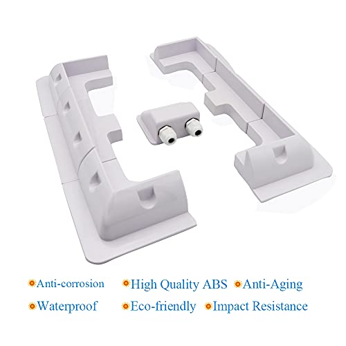 Solar Panel Mounting Brackets ABS Corner Bracket Kit 7PCS, Drill-Free Widely Used on Roofs of RV, Caravans, Vehicles, Camper Vans, Sheds, Garages, Deck of Boats, White - color: White