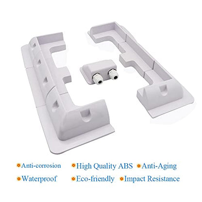 Solar Panel Mounting Brackets ABS Corner Bracket Kit 7PCS, Drill-Free Widely Used on Roofs of RV, Caravans, Vehicles, Camper Vans, Sheds, Garages, Deck of Boats, White - color: White