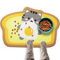 Yellow Cat Food & Water Mats - Absorbent Pet Feeding Placemats, 17.7 * 12 inch - color: Egg, size: Small