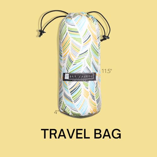 BAY LAUREL Turkish Beach Towel with Travel Bag 39 x 71 Quick Dry Sand Free Lightweight Large Oversized Towels Light - color: Dandelion With Floral Bag