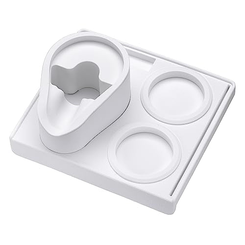 Normcore 58mm Tamping Station, Espresso Compact Tamping Station, Espresso Tamping Mat With Portafilter Stand, Coffee Tamper Mat, Food Grade Non-Slip Silicone, White - color: White, size: 58mm with Mat