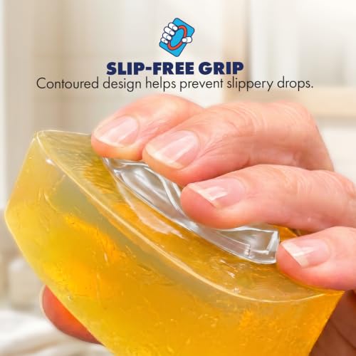 SoapStandle Bar Soap Gripper | No Goo or Mess Soap Holder for Bath and Showers | Made from Post Consumer Plastic Non Slip Quick Dry Bar Soap Holder | Clear - 2-Pack - color: Clear