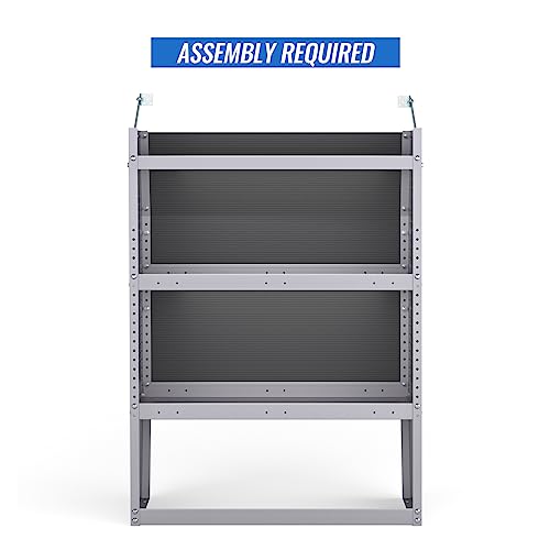 AA Products Inc. SH-4303 Steel Van Shelving Storage System Fits for NV200, Transit Connect 2014+ and Chevy City Express, Contoured Shelving Unit, 32" W x 43" H x 13" D