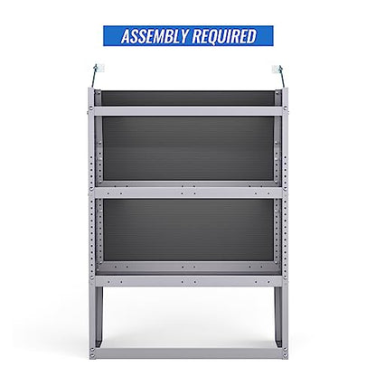 AA Products Inc. SH-4303 Steel Van Shelving Storage System Fits for NV200, Transit Connect 2014+ and Chevy City Express, Contoured Shelving Unit, 32" W x 43" H x 13" D