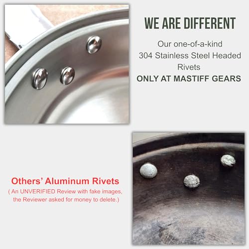 MASTIFF GEARS USGI Military-Grade Mess Kit - 20% Larger 304 Stainless Steel | FDA Compliant w/Utensils & Pouch for Camping, Backpacking, Emergency Prep