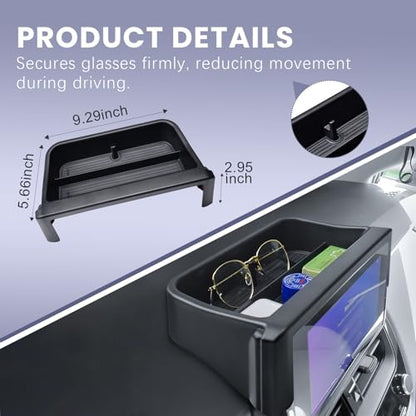 RUNROAD Dashboard Organizer Tray Compatible with Toyota Corolla 2019-2026 and Corolla Cross 2022-2026 Accessories, Dash Board Behind Screen Storage Box Coin Holder (ONLY Fit 8-inch Touch Screen)