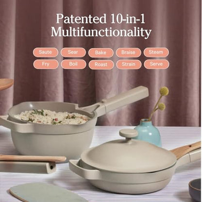 Our Place Mini Cookware Duo | 6-Piece Ceramic Cookware Set with Mini Always Pan & Mini Perfect Pot | Induction & Oven Safe up to 450°F | Nonstick, PFAS-Free Non-Toxic Cookware | Sage - color: Sage, size: Mini