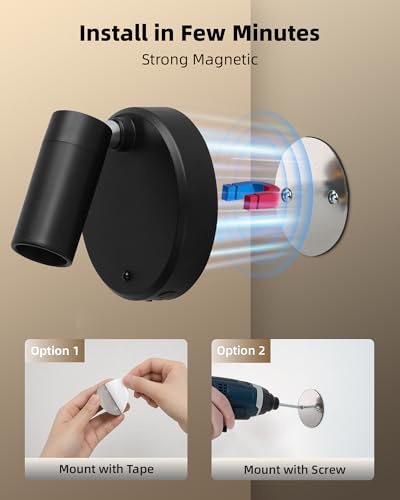 EZVALO Spotlights Indoor with Remote, 5500mAh Rechargeable Picture Lights, Wireless LED Uplighting with Timer & Dimmable, 3-CCT, Mini Plant Spot Lights for Painting, Artwork (4-Pack-Black) - color: Black