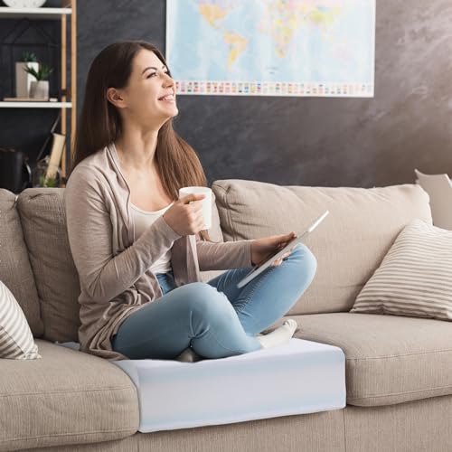 HOMBYS Memory Foam Couch Cushion Replacement, High Density Upholstery Foam Wrapped with Memory Foam & Polyester Batting, Sofa Cushions Inserts with Dacron Fiber Layer,with Removable Cover,6"x24"x27" - size: 6 inch Thick-24"x27"