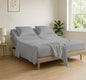 Cottingon 4 Piece Flex Head King Sheet Set, Top 34 Inch Split Sheets for Sleep Number Adjustable Beds, Soft Breathable 100% Egyptian Cotton, Fits Upto 16" Deep Mattress 78"X80"+ 34", Light Grey - color: Light Grey Solid, size: Top Split King :78"x80"+34"s