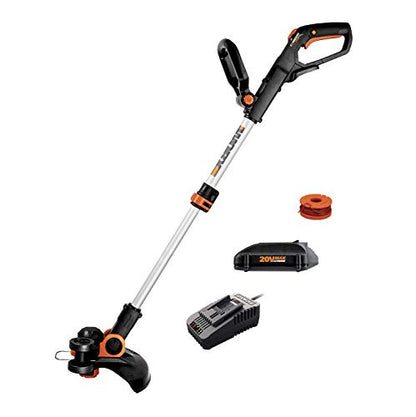 Worx Cordless String Trimmer & Lawn Edger, 12" Electric Weed Wacker with Command Feed, 20V Weed Eater with 5.5 LBS, Battery & Charger Included, WG163.8 - style: 2 in 1 Trimmer w/(1) Battery & 2.0 Ah Charger