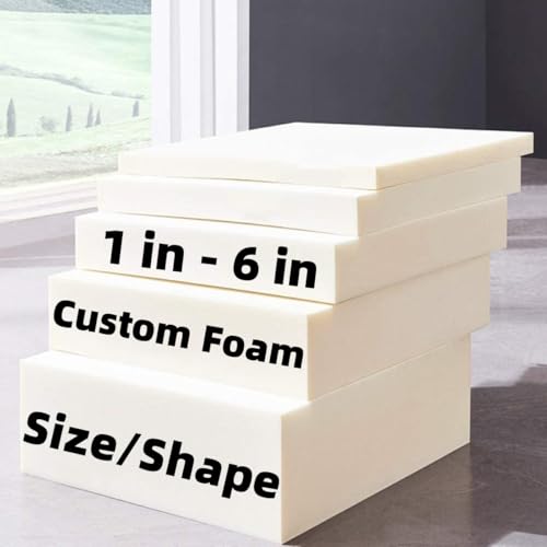 SINCERE Custom Cut Foam Filling, Made to Size High Density Foam Indoor Outdoor, Replacing Saggy Sofa Couch Patio Furniture Cushion, Bespoke Non Standard Shaped Mattress Pad, Tailored DIY Sponge Sheets - color: Custom-cut Foam Filler