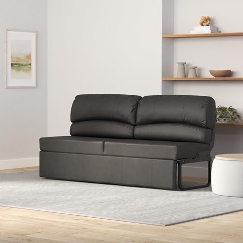 RecPro Charles RV Jackknife Sofa | Love Seat | Sleeper Sofa | Length Options 62", 68", 72" (68 Inch, Gunmetal) - color: Gunmetal, size: 68 Inch