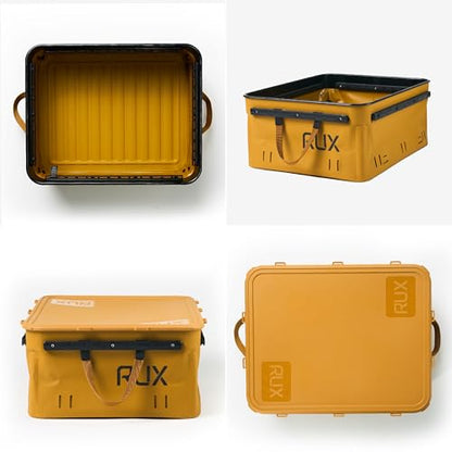 RUX 40L Collapsible Gear Box (Bronze) - Modular Adventure Storage Solution For Camping Storage, Overlanding, Off-road And Van Life - Weatherproof, Durable and Multifunctional - color: Black