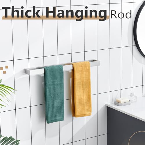 KOKOSIRI Towel Bar Brushed Nickel Bath Towel Hanger Holder 24-Inch Kitchen Rack Stainless Steel for Bathroom Hardware Wall Mount, 1 Pack B4008BR-L24 - color: Brushed Nickel, size: 24-Inch