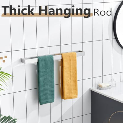KOKOSIRI Towel Bar Brushed Nickel Bath Towel Hanger Holder 24-Inch Kitchen Rack Stainless Steel for Bathroom Hardware Wall Mount, 1 Pack B4008BR-L24 - color: Brushed Nickel, size: 24-Inch