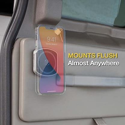 Scosche MP2FM-XCES0 MagicMount Pro2 Universal Flush Magnetic Cell Phone Car Mount Kit Compatible with MagSafe, iPhones, Galaxy, Pixel & All Smartphones - style: 3M Adhesive Flush