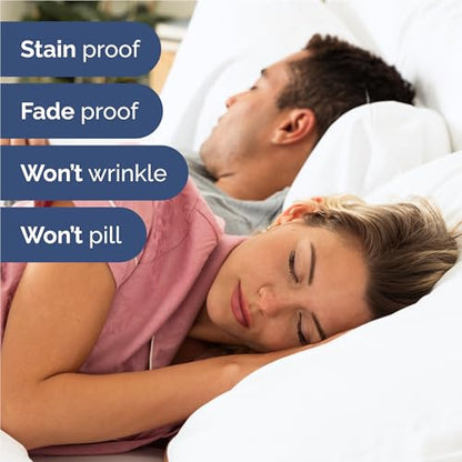 Full 6 Piece Sheet Set - Comfy Breathable & Cooling - Ultra Soft Hotel Luxury Bedding Set with 8-16 Inch Deep Pockets - 1 Flat & 1 Fitted Sheet & 4 Pillowcases - Cozy, Wrinkle Free & Easy Care - White - color: 01 - White, size: Full