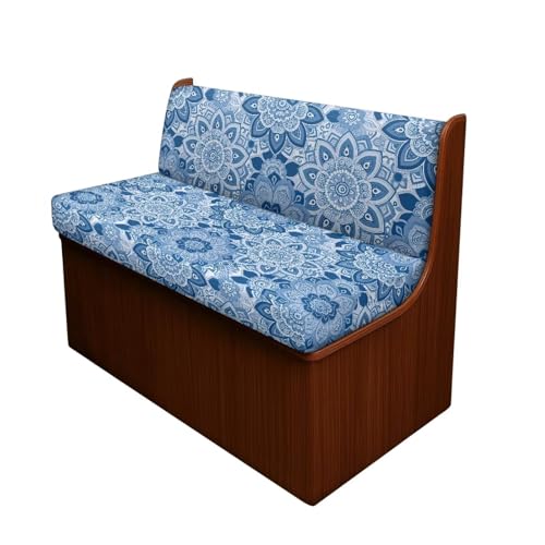 Blue Bohemian Flower RV Couch Cover Stretch RV Sofa Seat Slipcovers Dustproof Loveseat Sofa Protector for RV Camper Car Bench Sofa Furniture Protector Accessories - color: Blue Bohemian Flower