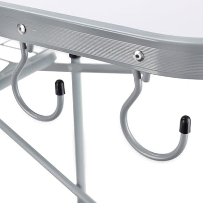 Camco Olympian Deluxe Portable Grill Table - Provides Plenty of Room for Grilling Gear While Camping - Folding Grilling Table Collapses for Compact Storage - Supports Up to 100lb (57293)