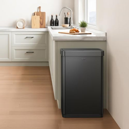 EKO Mirage X 80 Liter / 21.1 Gallons Motion Sensor Trash Can, Automatic Large Kitchen Trash Can Touchless, Stainless Steel, Matte Black - size: Mirage 80L - Matte Black