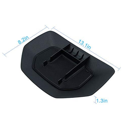 JDMCAR Dash Center Console Table Storage Tray,Instrument Organizer ABS Black Materials Anti-Slip Backing,Dashboard Phone Holder Cradle Compatible with Toyota Tundra 2014-2019 2020 2021 Accessories - size: Fits 2014-2021 Tundra