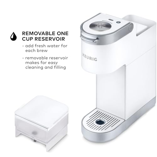 Keurig K-Mini Plus Single Serve K-Cup Pod Coffee Maker, with 6 to 12oz Brew Size, Stores up to 9 K-Cup Pods, Travel Mug Friendly, Matte White - color: White