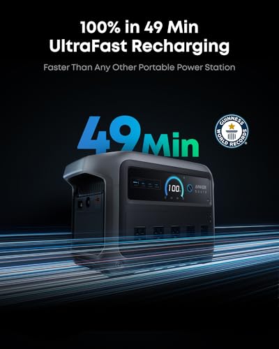 Anker SOLIX C1000 Gen 2 Portable Power Station with 200W Bifacial Solar Panel, 2,000W (Peak 3,000W) Solar Generator, Full Charge in 49 Min, 1,024Wh LiFePO4 Battery - style: 200W Bifacial Solar Panel with C1000 Gen2