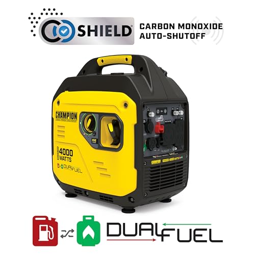 Champion Power Equipment 4000-Watt Dual Fuel RV Ready Portable Inverter Generator with Quiet Technology and Free 3-Year Warranty