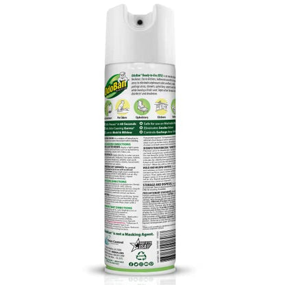 OdoBan Ready-to-Use 360-Degree Continuous Spray Disinfectant and Harsh Aroma Eliminator, Fabric and Air Freshener, 6 Pack, 14.6 Ounces Each, Original Eucalyptus Scent Clear - size: 14.6 Fl Oz (Pack of 6)