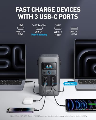 Anker SOLIX C200 DC Power Bank Station and 60W Solar Panel, 192Wh Portable Power Station, LiFePO4 Battery, 200W Solar Generator, For Outdoor, Camping, Traveling, and Emergencies - style: SOLIX C200 DC + 60 W Solar Panel